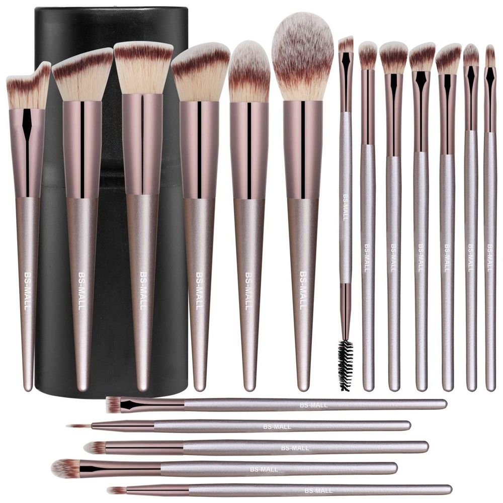 Complete Beauty: 18-Piece Premium Synthetic Makeup Brush Set